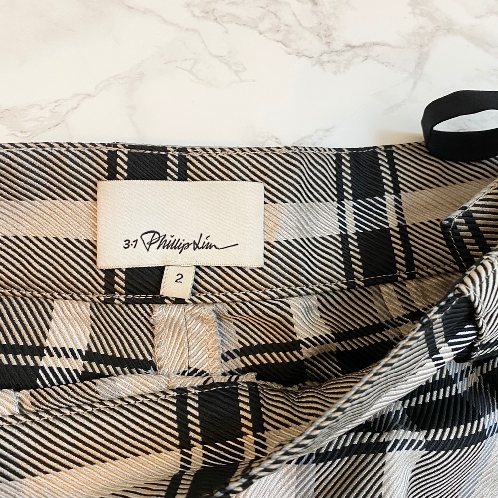 3.1 Phillip Lim Silk Check Trousers Size 2 - Picture 6 of 8